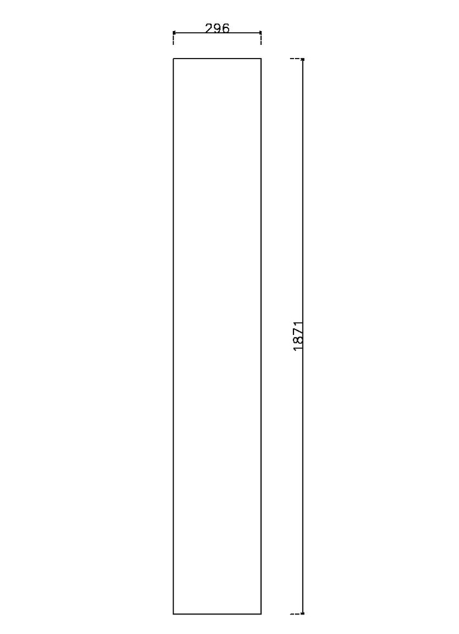 หน้าบาน PVCบานเรียบ สีเทา ขนาด 300*1875 มม.