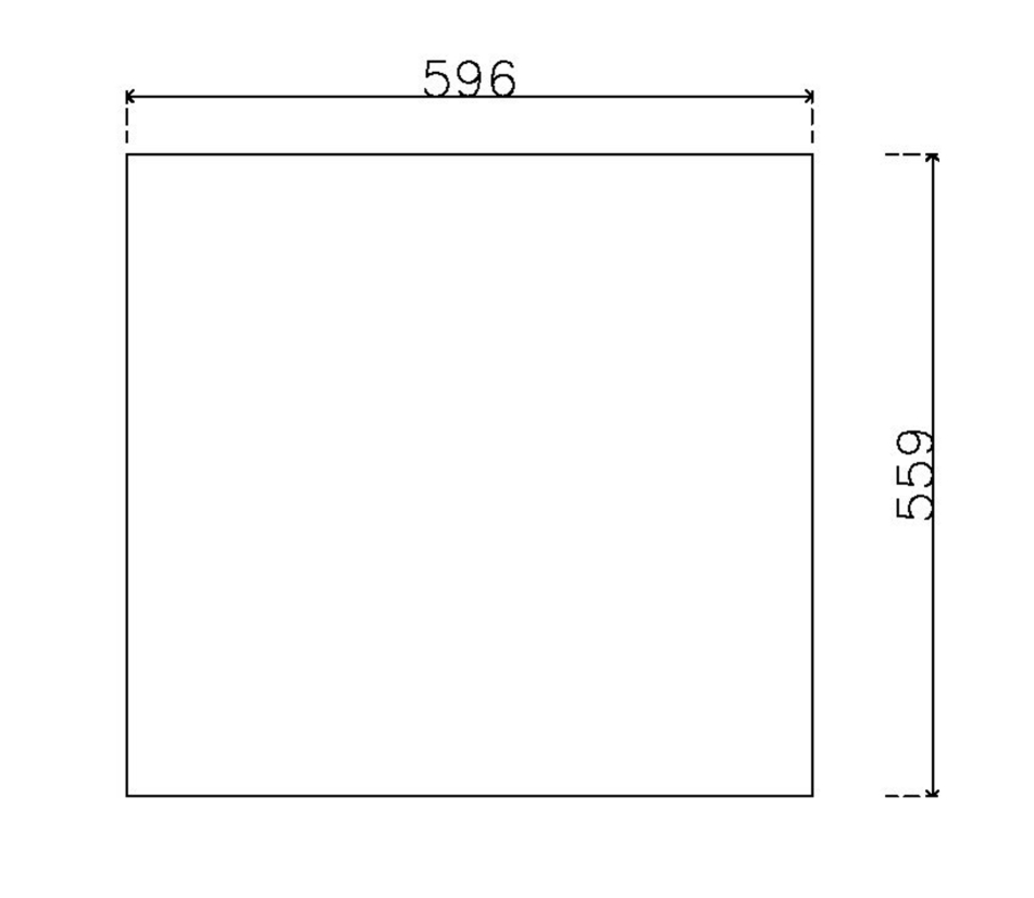 หน้าบาน PVCบานเรียบ ยกริม สีน้ำเงิน ขนาด 600*562 มม.