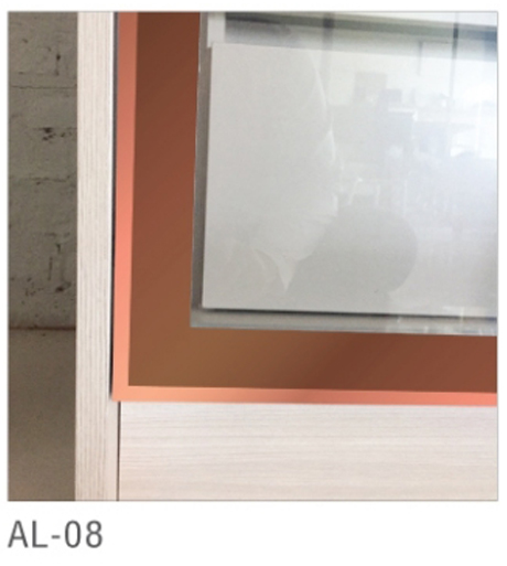 หน้าบาน เฟรมโรสโกล กระจกใส ขนาด 400*750 มม.