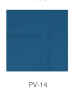 หน้าบาน PVC บานลูกฟัก สีน้ำเงิน ขนาด 400*375 มม.