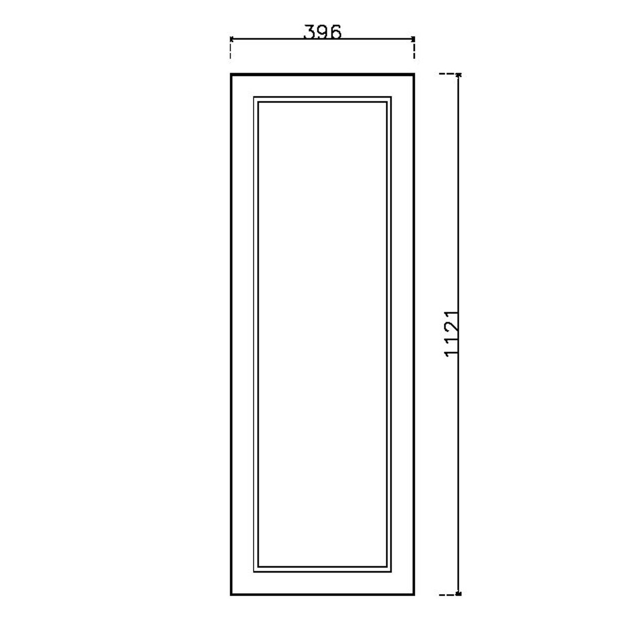 หน้าบาน PVC บานลูกฟัก สีน้ำเงิน ขนาด 450*1125 มม.