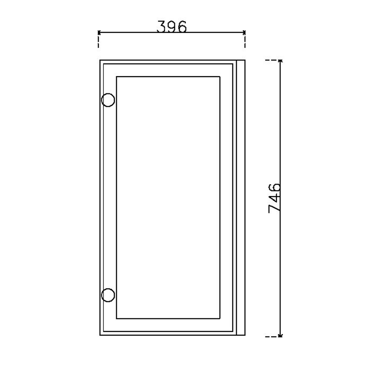 หน้าบาน เฟรมโรสโกล กระจกเงาชาทอง ขนาด 400*750 มม.