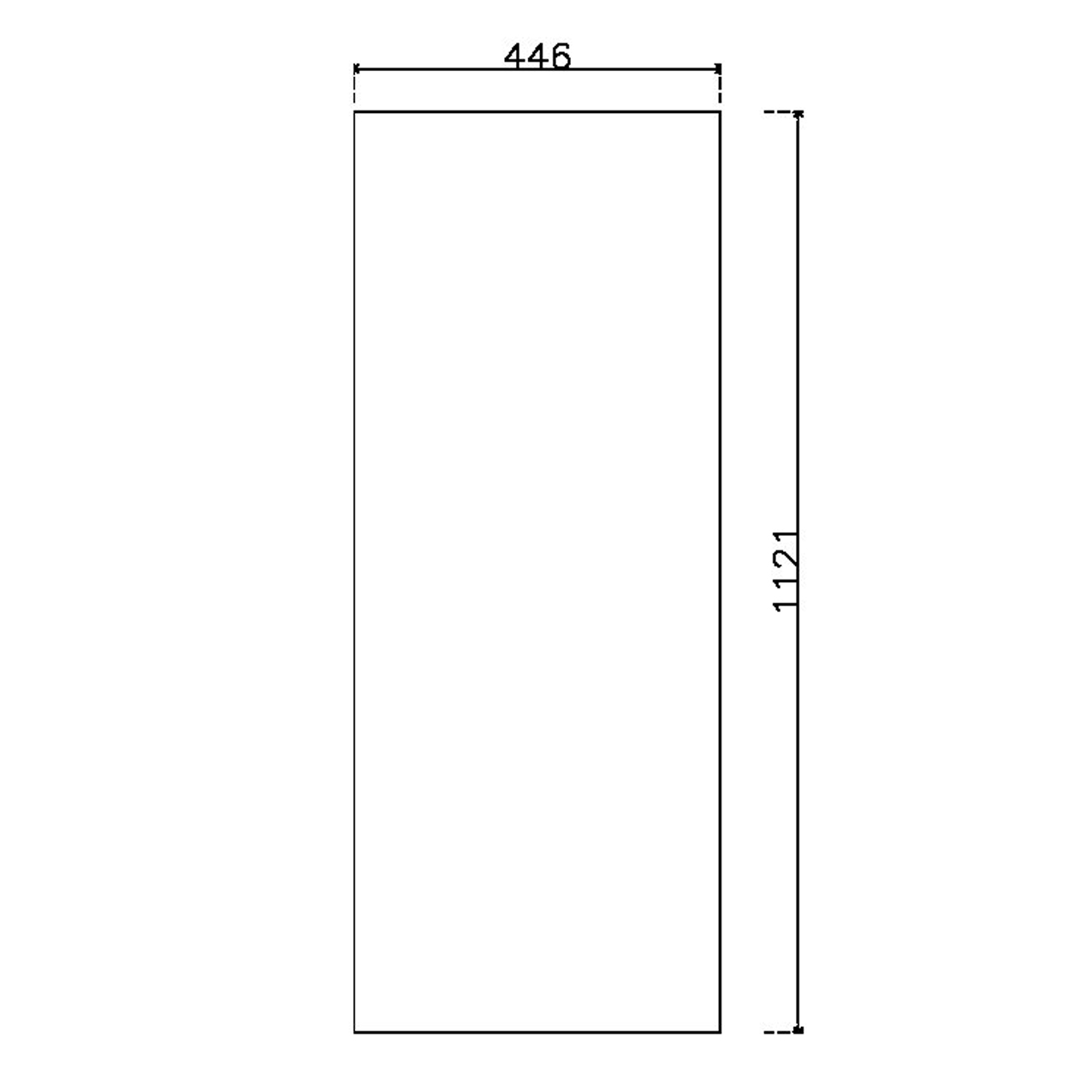 หน้าบาน PVCบานเรียบ ยกริม สีน้ำเงิน ขนาด 450*1125 มม.