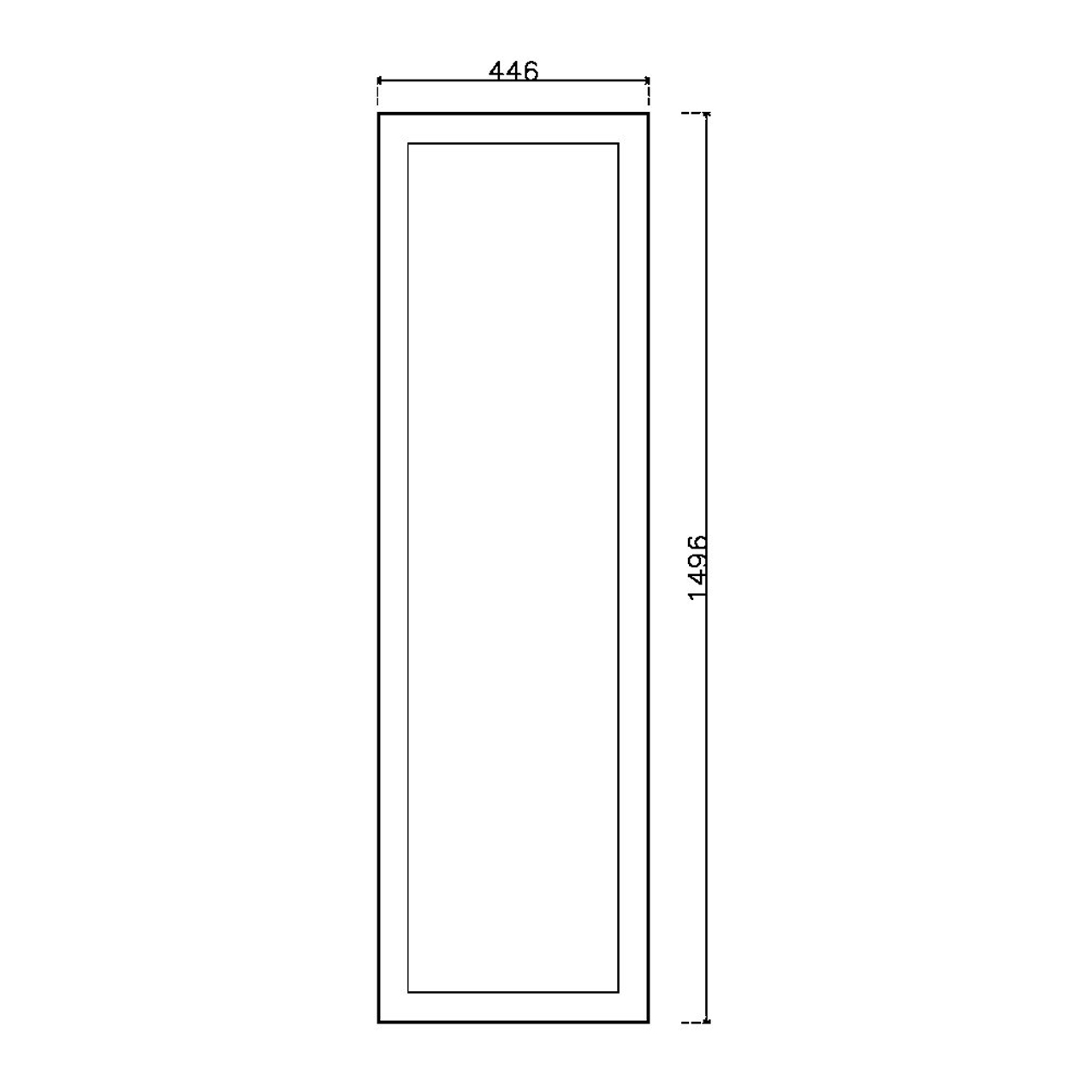 หน้าบาน PVCบานยกขอบ Stack สีเทา ขนาด 450*1500 มม.