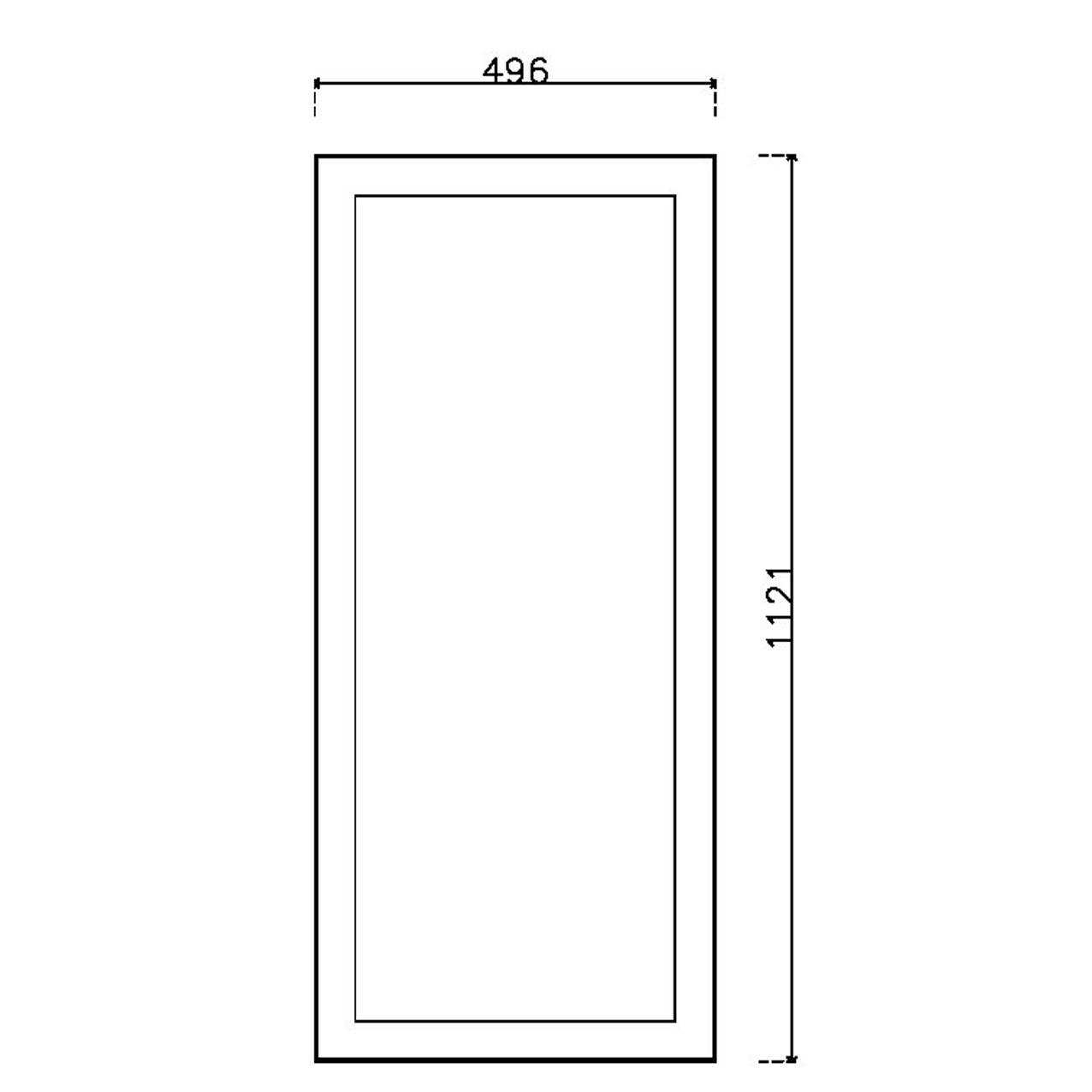 หน้าบาน PVC บานยกขอบ Stack สีน้ำเงิน ขนาด 500*1125 มม.