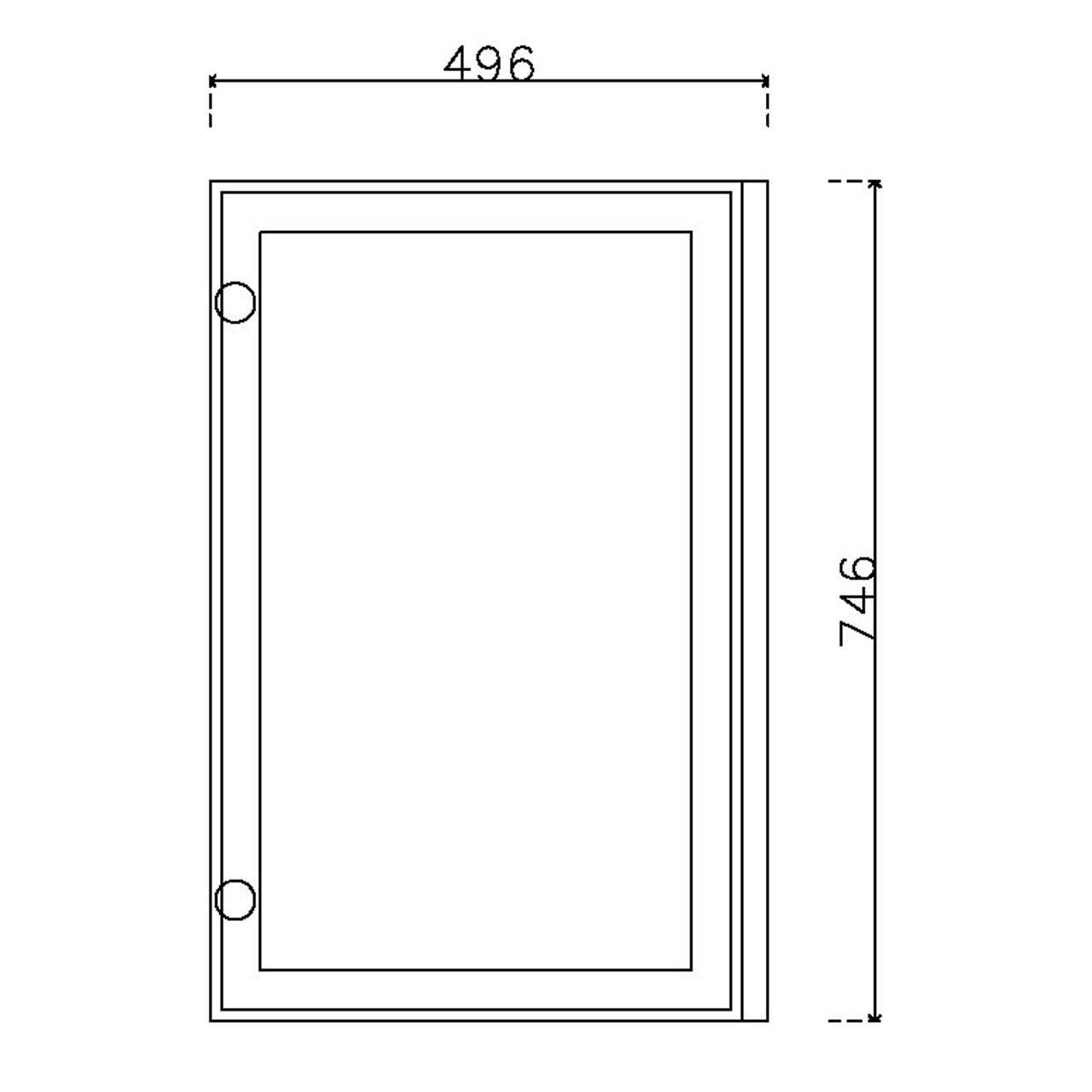 หน้าบาน เฟรมโรสโกล กระจกเงาชาทอง ขนาด 500*750 มม.