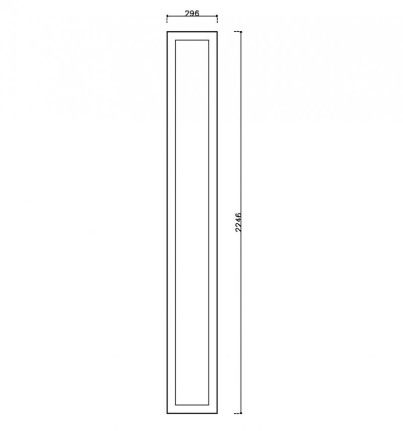 หน้าบาน PVC บานยกขอบ Stack สีน้ำเงิน ขนาด 300*2250 มม.
