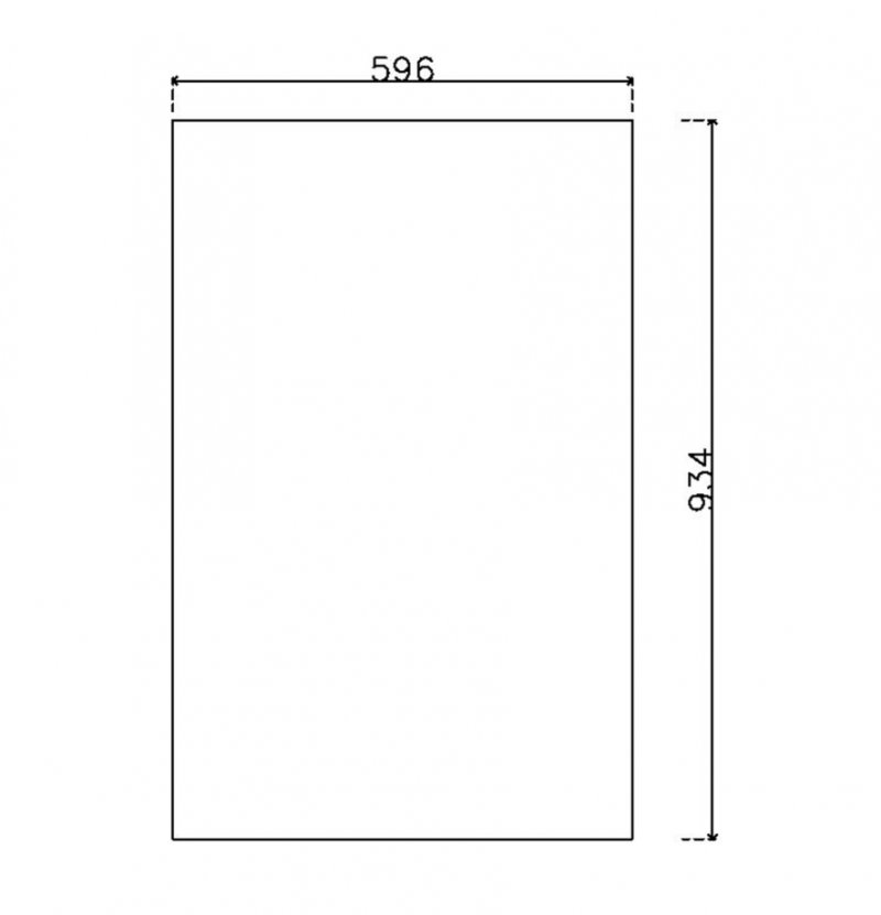 หน้าบาน PVCบานเรียบ ยกริม สีน้ำเงิน ขนาด 600*937 มม.