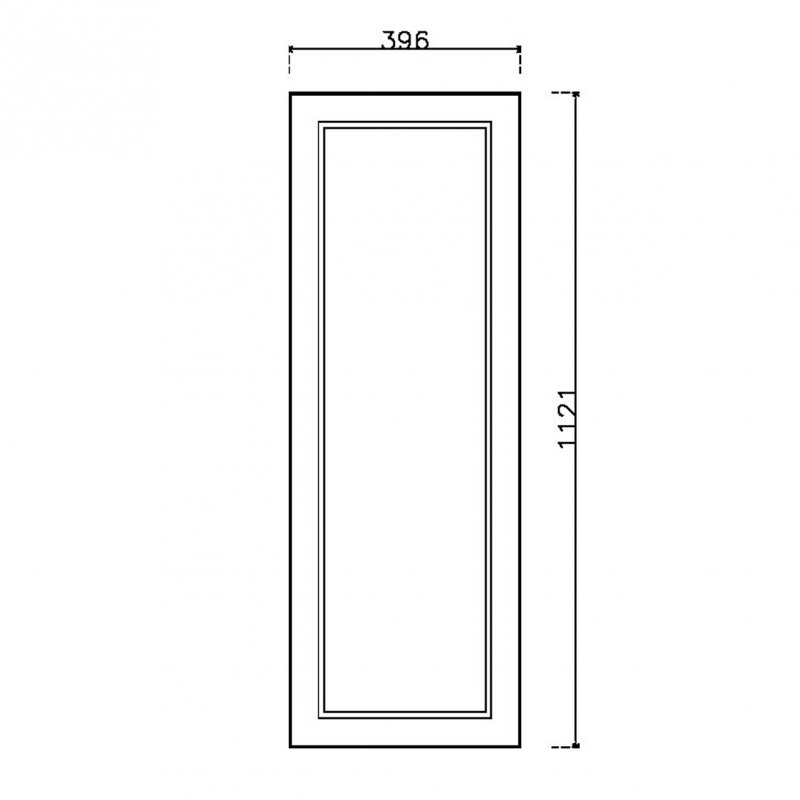 หน้าบาน PVC บานลูกฟัก สีน้ำเงิน ขนาด 450*1125 มม.