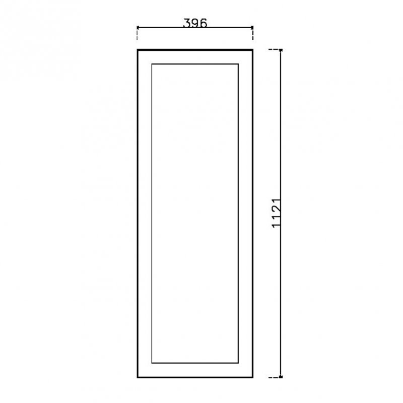หน้าบาน PVC บานยกขอบ Stack สีน้ำเงิน ขนาด 400*1125 มม.