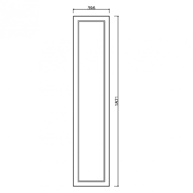 หน้าบาน PVCบานลูกฟัก สีเทา ขนาด 400*1875 มม.