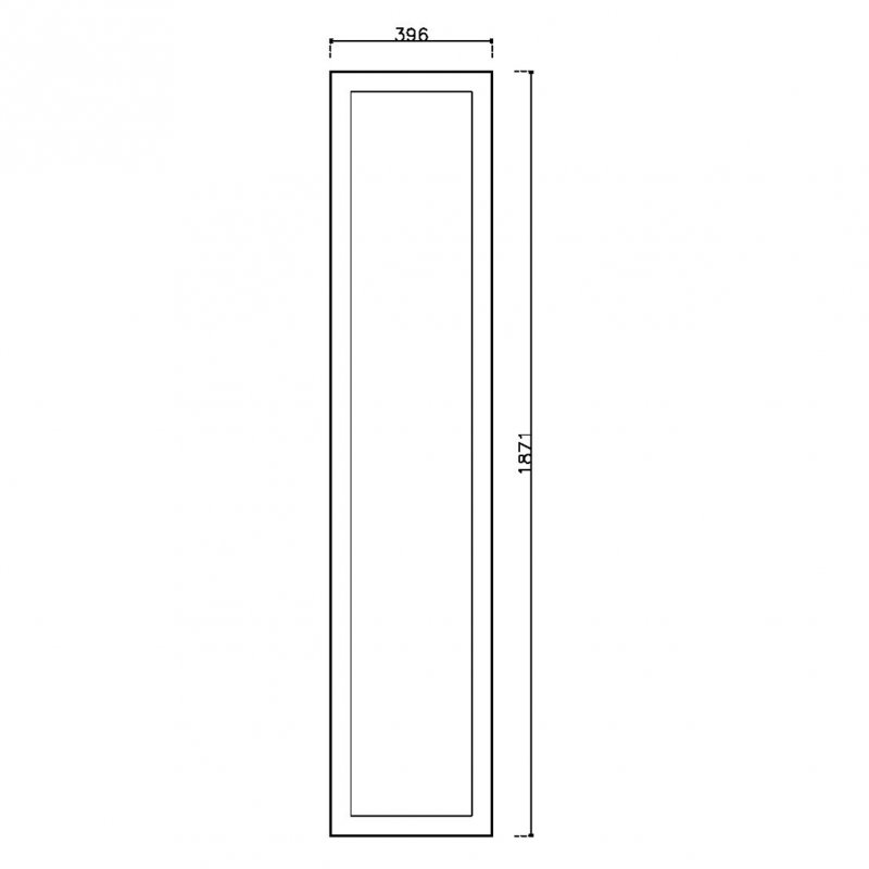หน้าบาน PVC บานยกขอบ Stack สีน้ำเงิน ขนาด 400*1875 มม.