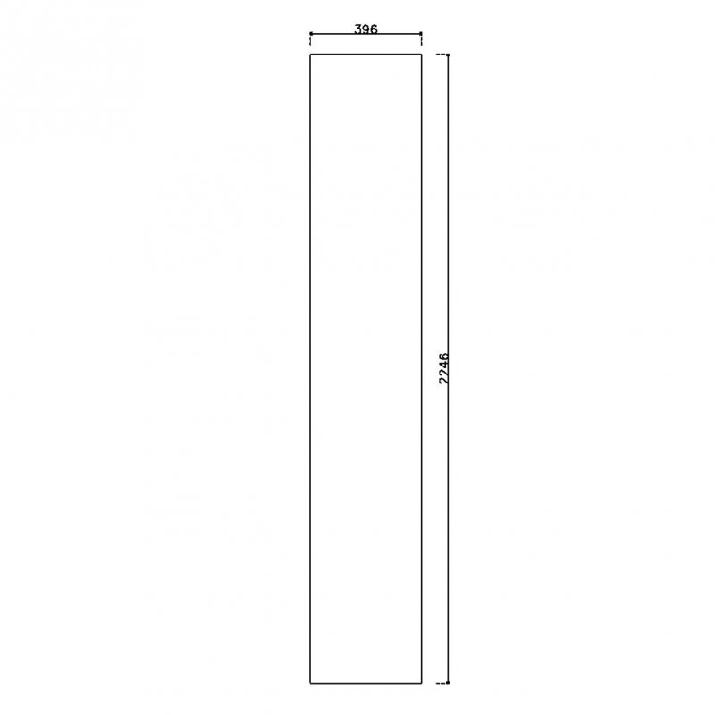หน้าบาน PVC บานเรียบ สีขาว ขนาด 400*2250 มม.