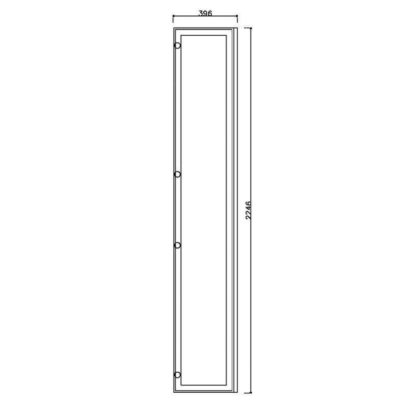 หน้าบาน เฟรมโรสโกล กระจกเงาชาทอง ขนาด 400*2250 มม.