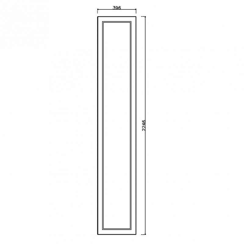 หน้าบาน PVCบานลูกฟัก สีเทา ขนาด 400*2250 มม.