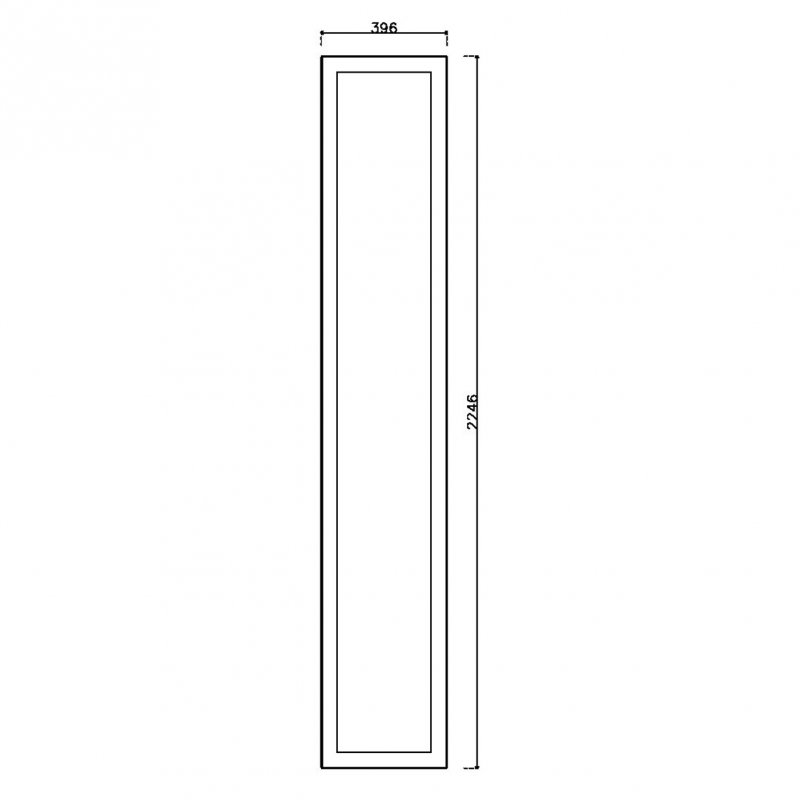 หน้าบาน PVC บานยกขอบ Stack สีน้ำเงิน ขนาด 400*2250 มม.