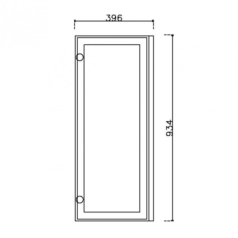 หน้าบาน เฟรมโรสโกล กระจกเงาชาทอง ขนาด 400*937 มม.