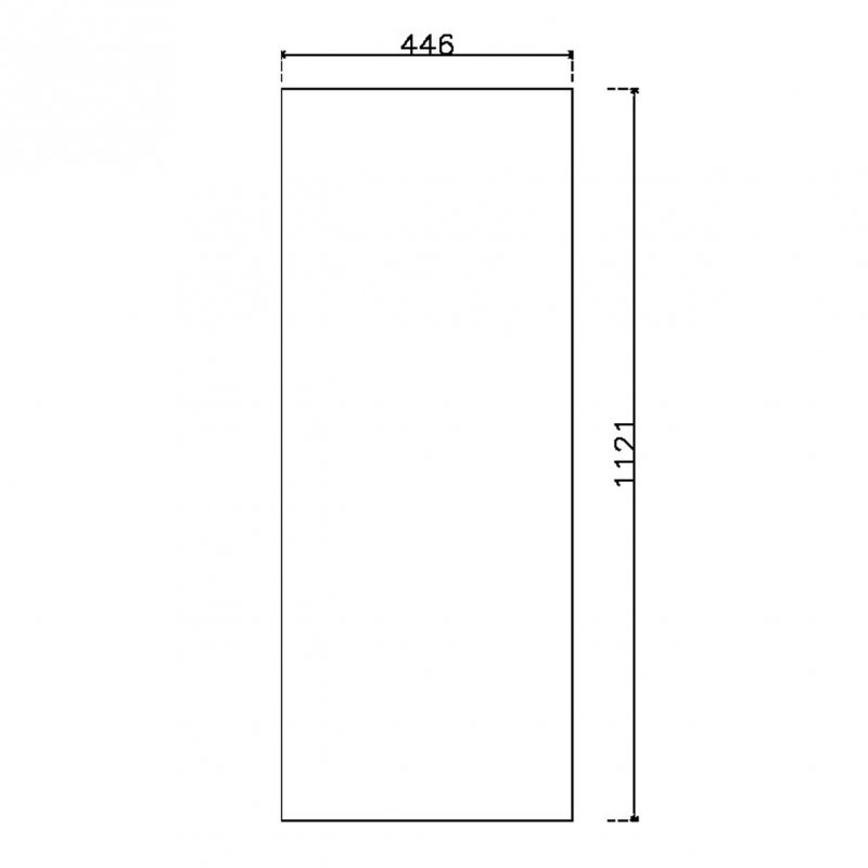 หน้าบาน PVCบานเรียบ ยกริม สีน้ำเงิน ขนาด 450*1125 มม.