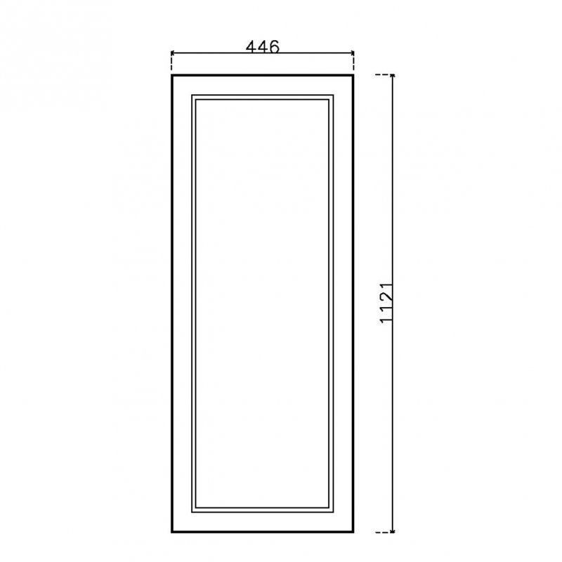 หน้าบาน PVCบานลูกฟัก สีเทา ขนาด 450*1125 มม.