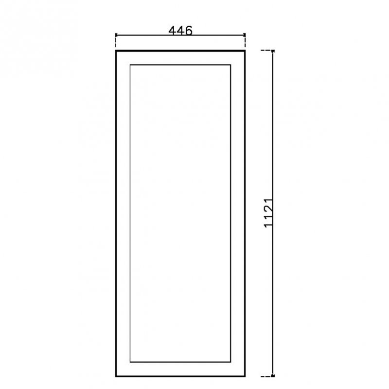 หน้าบาน PVCบานยกขอบ Stack สีเทา ขนาด 450*1125 มม.