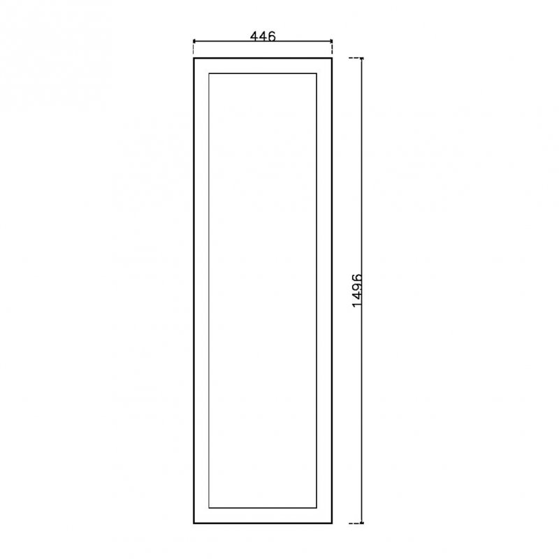 หน้าบาน PVCบานยกขอบ Stack สีเทา ขนาด 450*1500 มม.