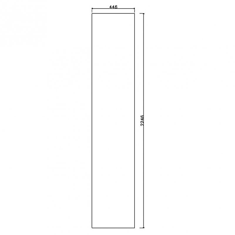 หน้าบาน PVCบานเรียบ ยกริม สีน้ำเงิน ขนาด 450*2250 มม.