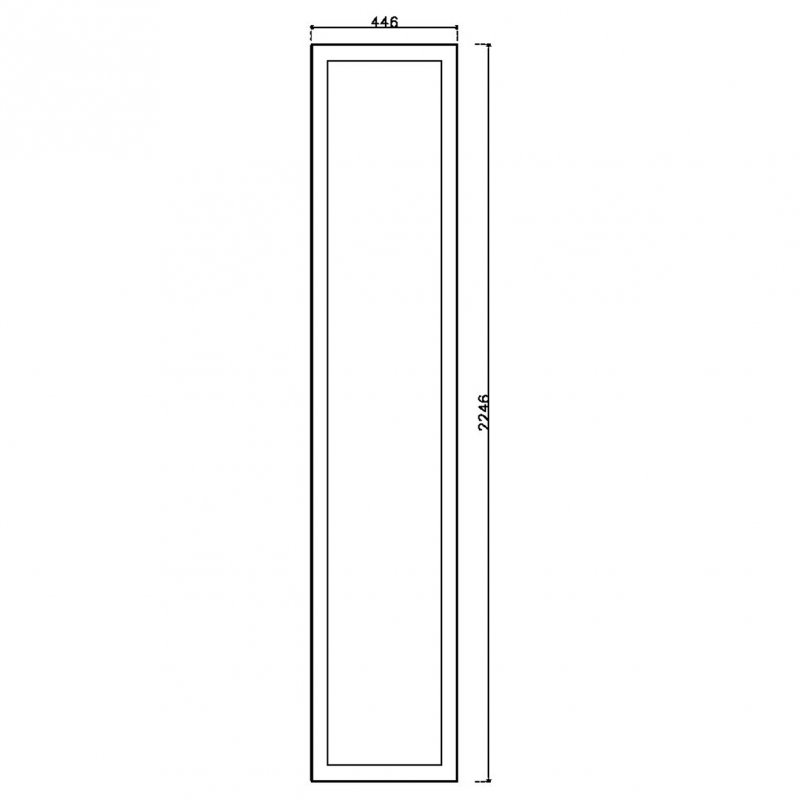 หน้าบาน PVCบานยกขอบ Stack สีเทา ขนาด 450*2250 มม.
