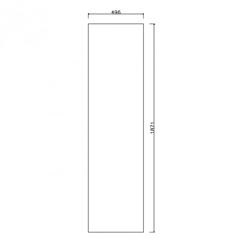 หน้าบาน PVCบานเรียบ สีเทา ขนาด 500*1875 มม.