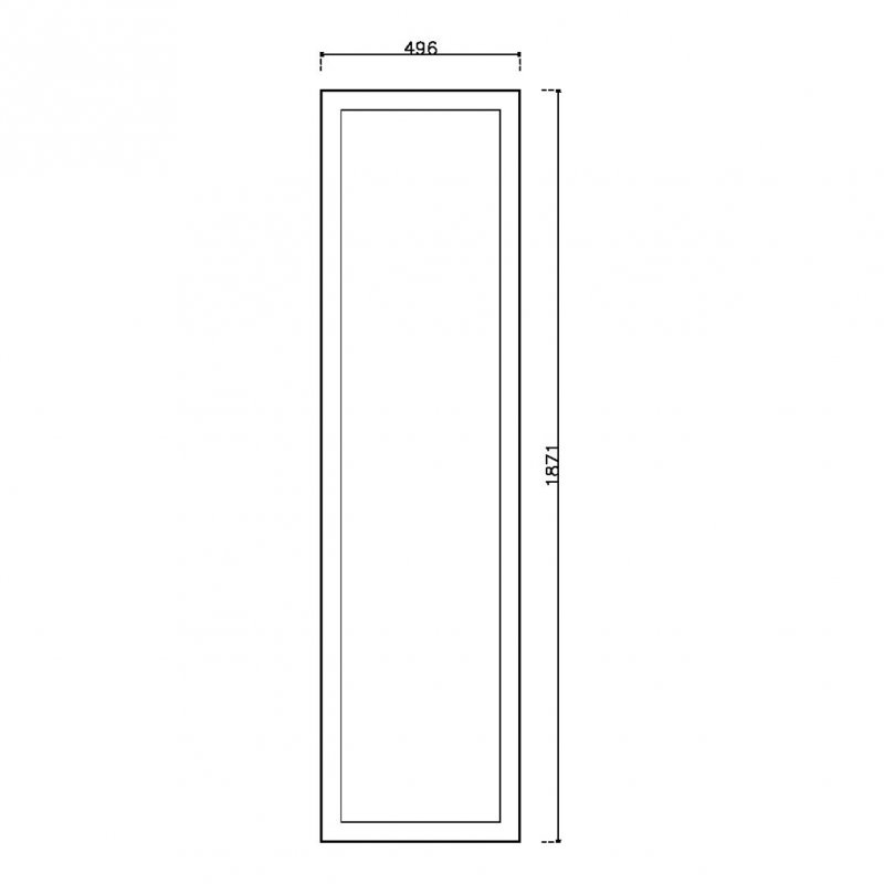 หน้าบาน PVCบานยกขอบ Stack สีเทา ขนาด 500*1875 มม.