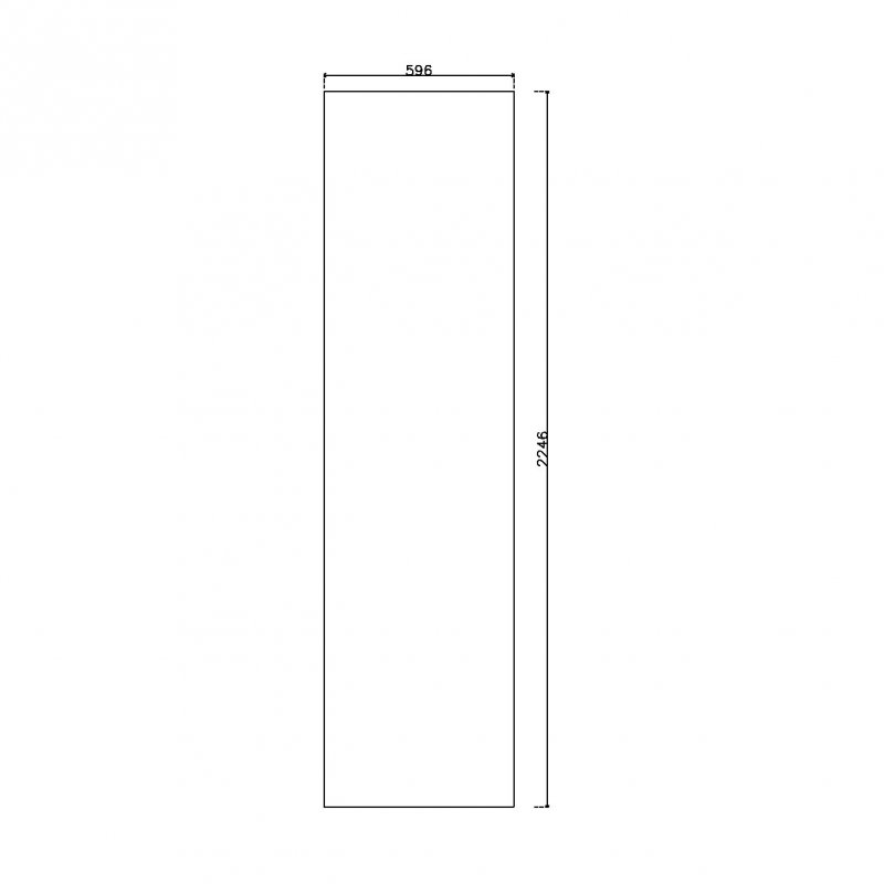 หน้าบาน PVCบานเรียบ ยกริม สีเทา ขนาด 600*2250 มม.