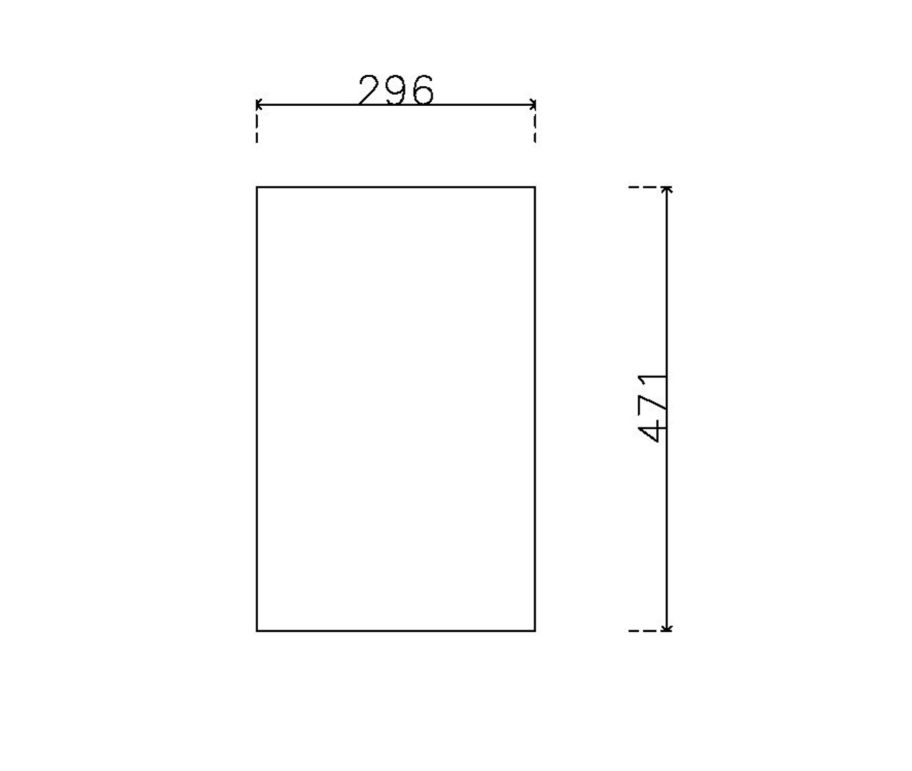 หน้าบาน เฟรมดำ กระจกใสชาดำ ขนาด 300*475 มม.
