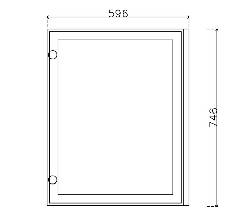 หน้าบาน เฟรมโรสโกล กระจกเงา ขนาด 600*750 มม.