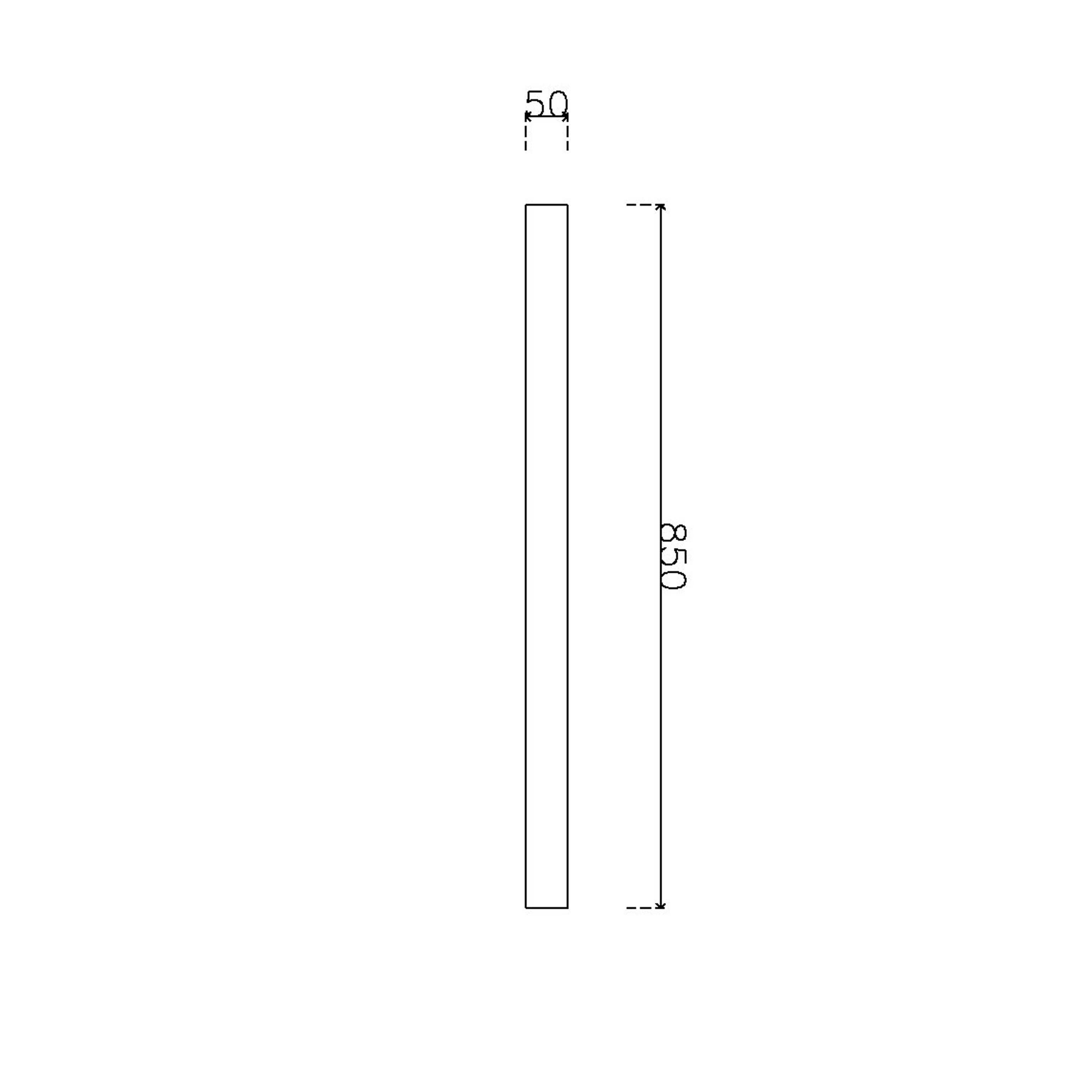 Cover PVC ขนาด 50 x 850 มม.