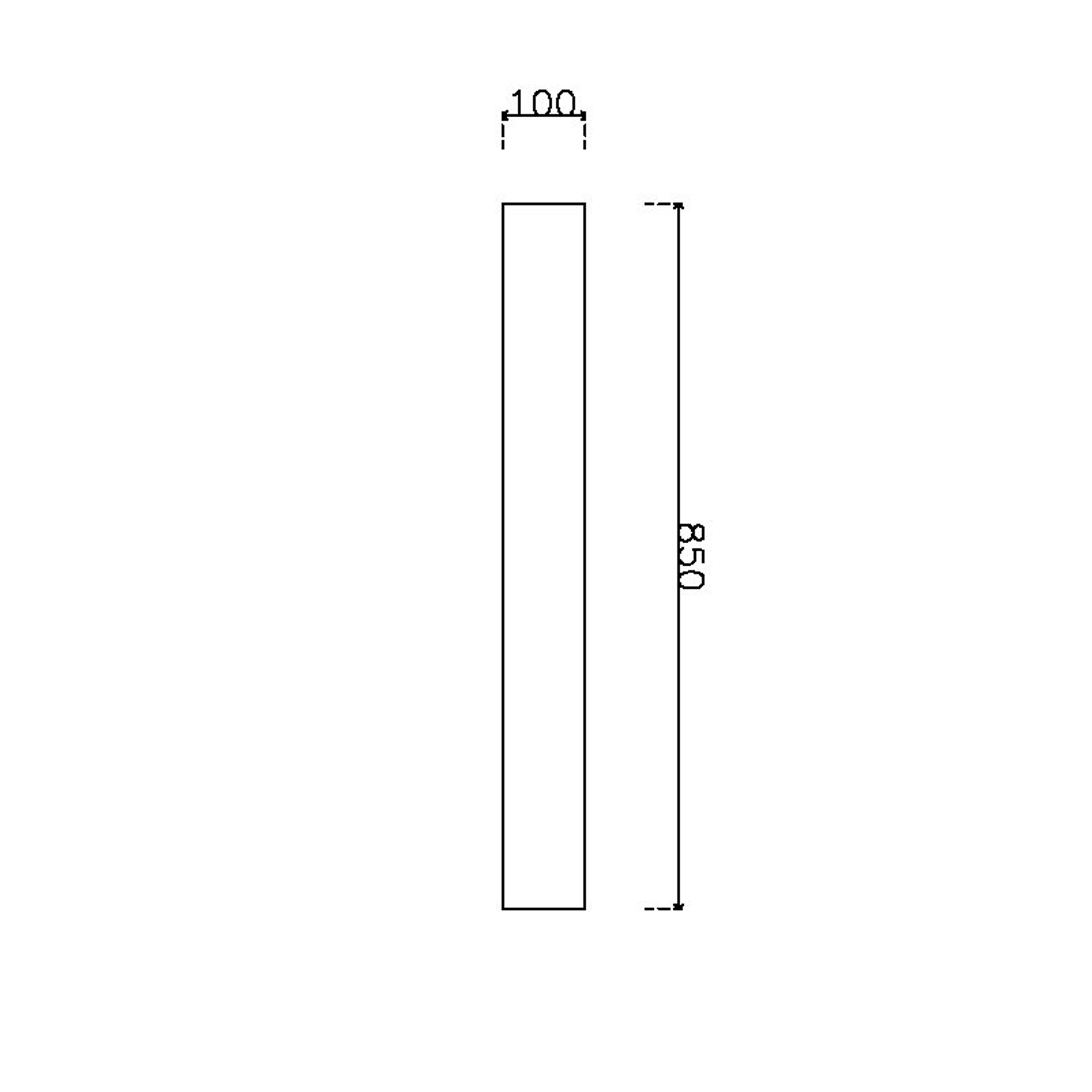 Cover PVC ขนาด 100 x 850 มม.