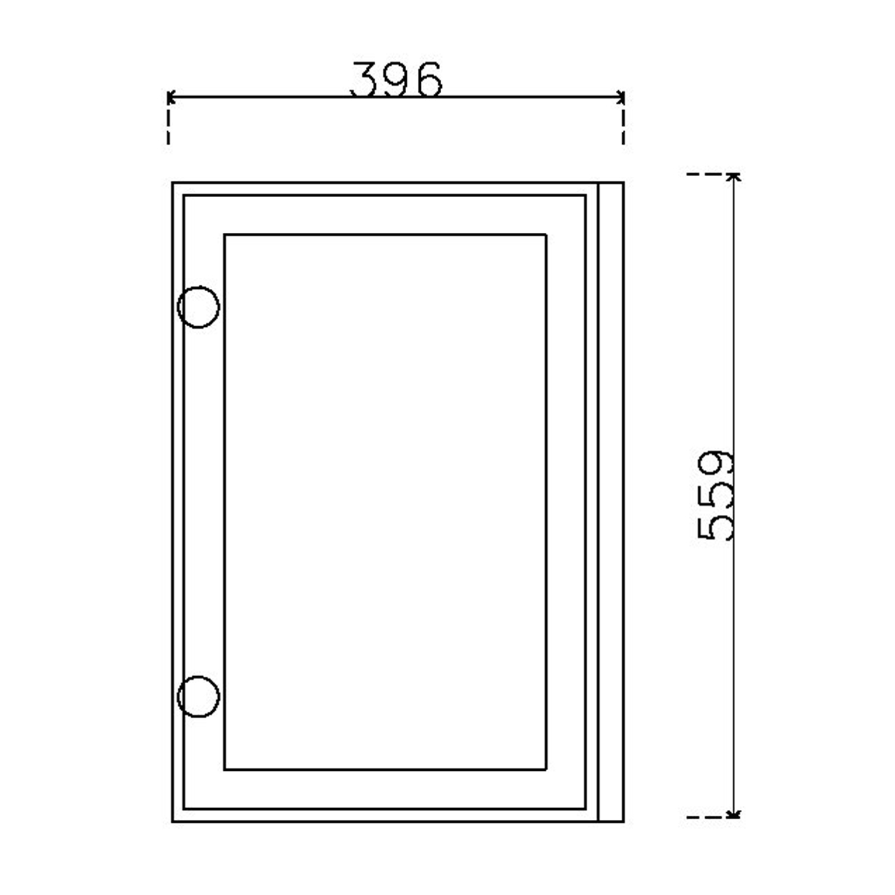 หน้าบาน เฟรมโรสโกล กระจกเงา ขนาด 400*562 มม.