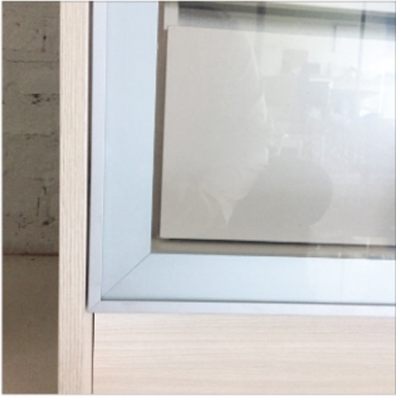 หน้าบาน เฟรมอะลูมิเนียม กระจกใส ขนาด 400*475 มม.