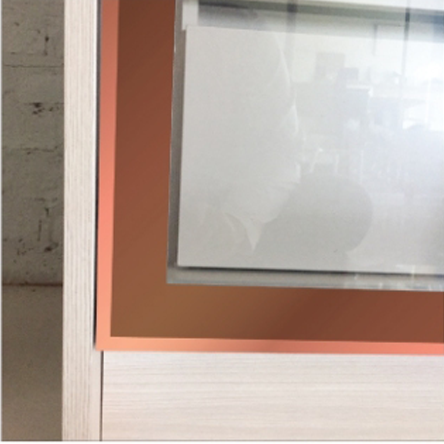 หน้าบาน เฟรมโรสโกล กระจกใส ขนาด 400*1875 มม.