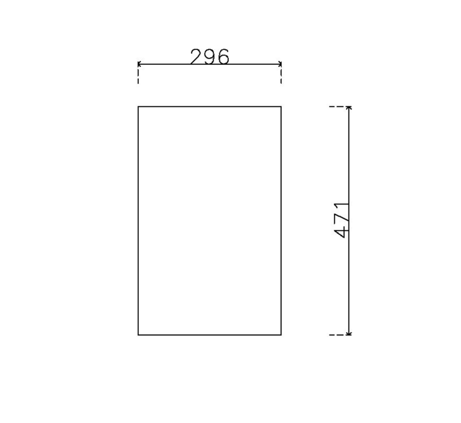 หน้าบาน เฟรมดำ กระจกเงา ขนาด 300*475 มม.