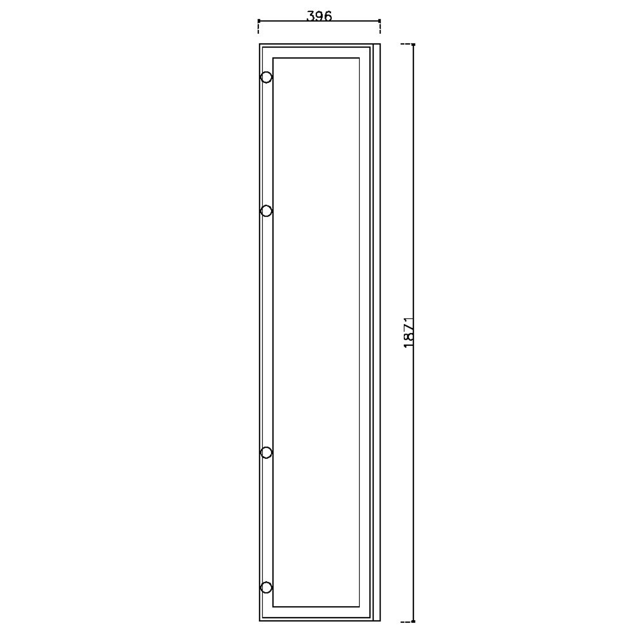 หน้าบาน เฟรมโรสโกล กระจกเงาชาทอง ขนาด 400*1875 มม.