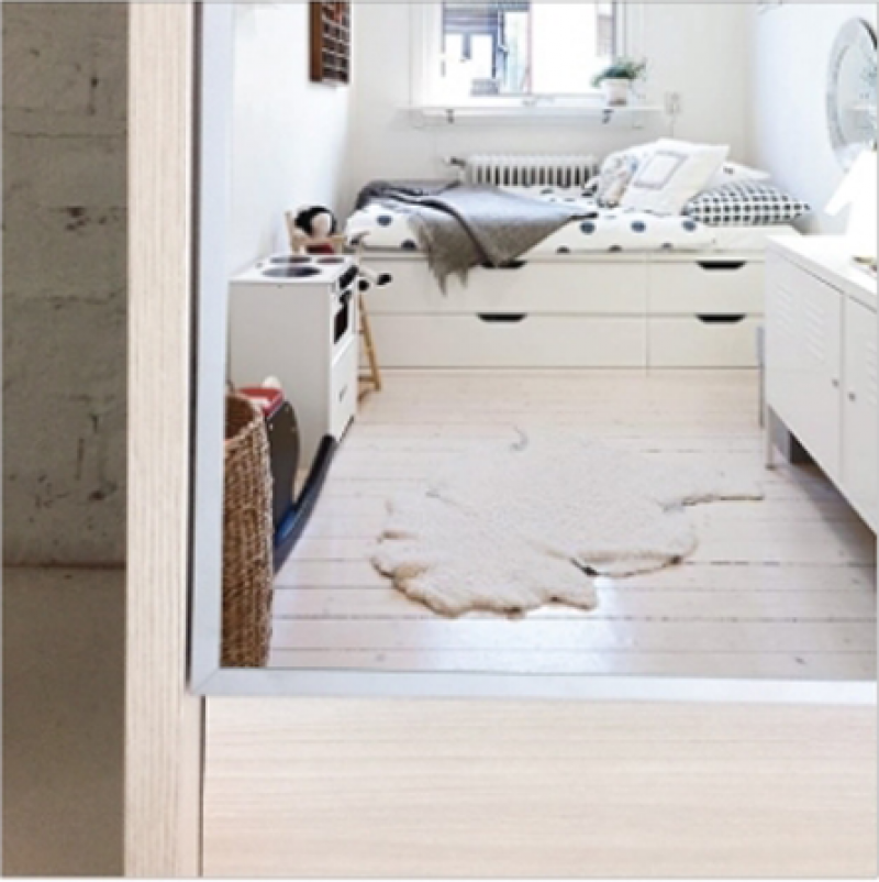 หน้าบาน เฟรมอะลูมิเนียม กระจกเงา ขนาด 450*475 มม.