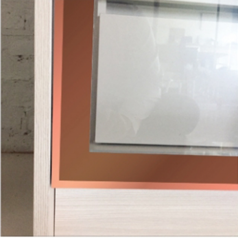 หน้าบาน เฟรมโรสโกล กระจกใส ขนาด 600*1500 มม.