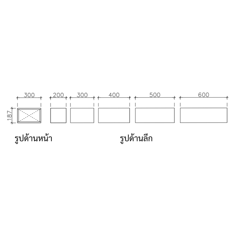 โครงตู้สำเร็จรูป ฟังก์ชั่น A ขนาด 300x187x400 มม.
