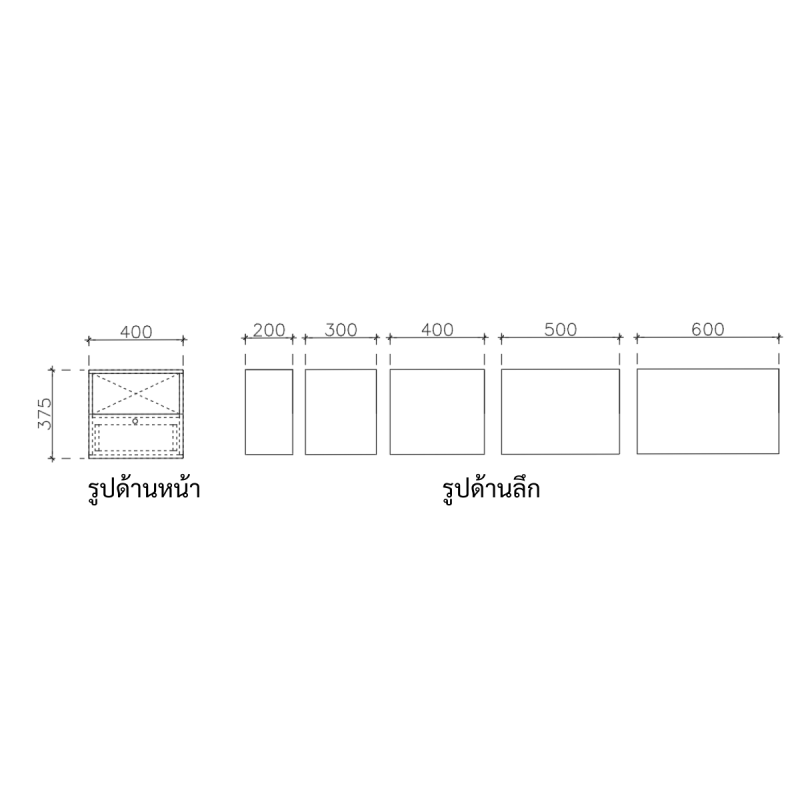 โครงตู้สำเร็จรูป ฟังก์ชั่น C ขนาด 400x375x400 มม.