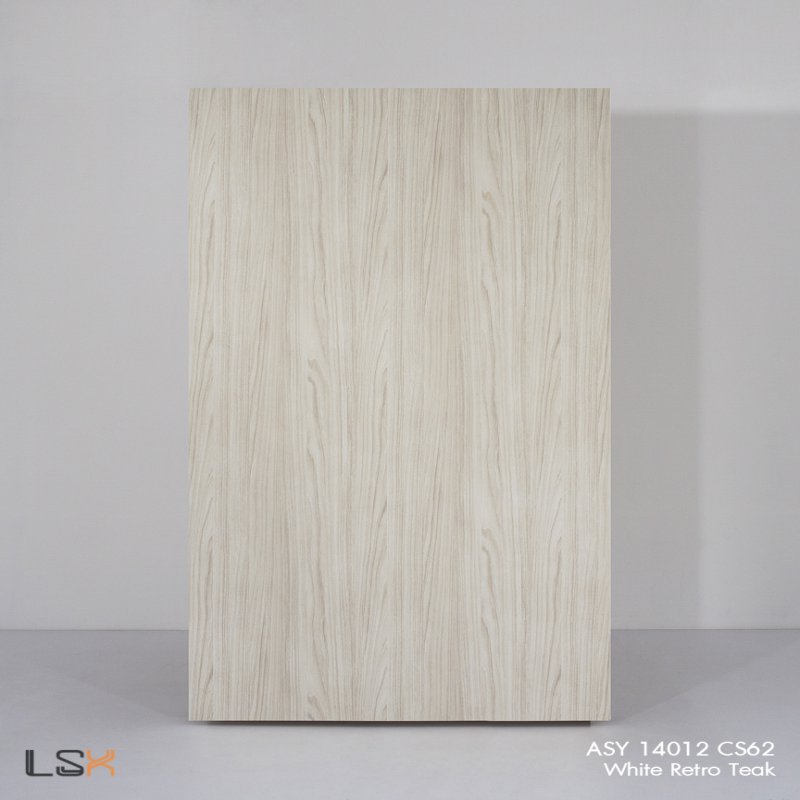 แผ่นลามิเนต สี White Retro Teak ผิวไม้