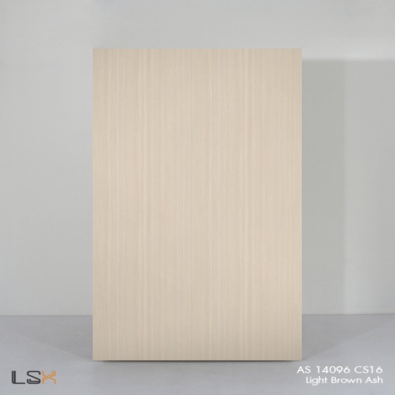 แผ่นลามิเนต สี Light Brown Ash ผิวไม้