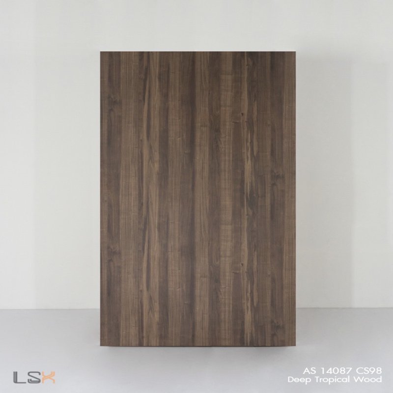 แผ่นลามิเนต สี Deep Tropical Wood ผิวไม้