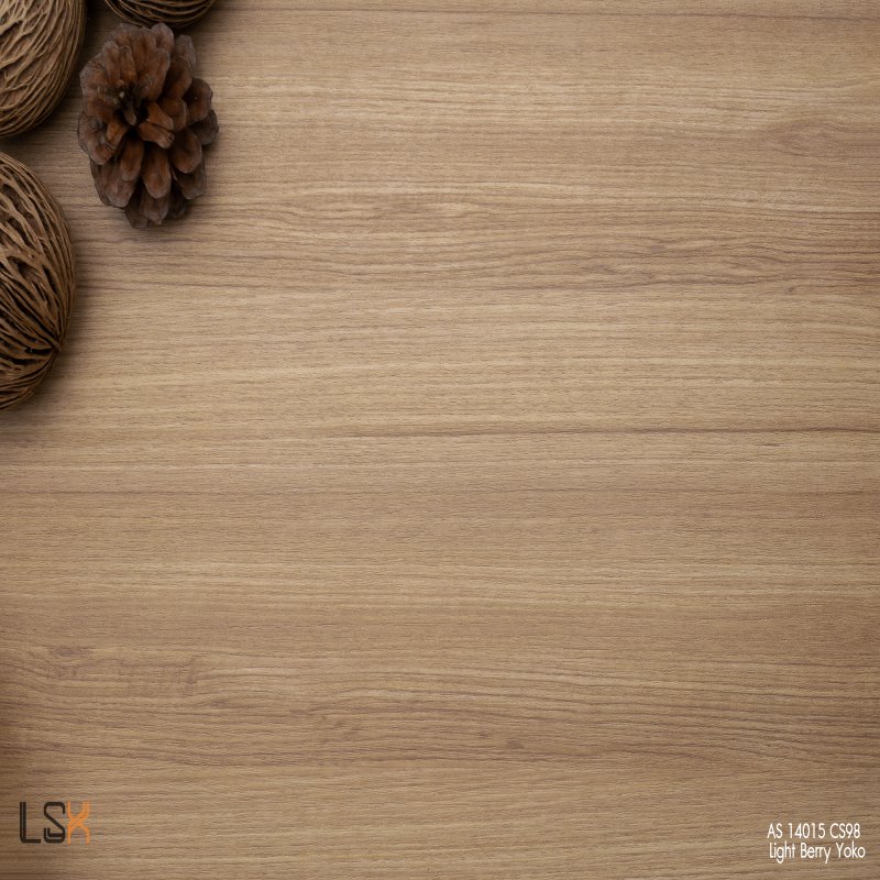 แผ่นลามิเนต สี Light Berry Teak ผิวไม้