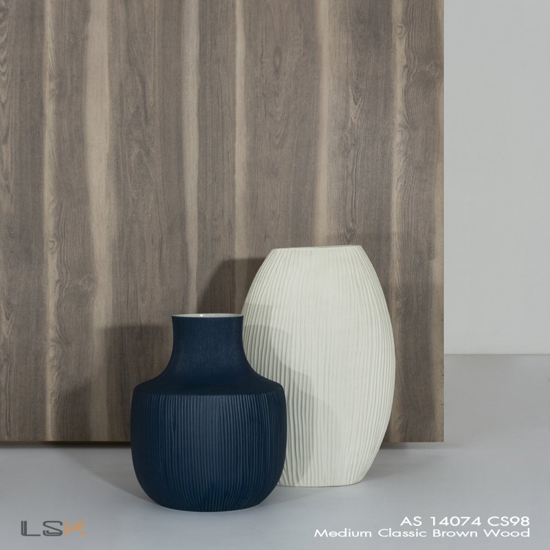 แผ่นลามิเนต สี Medium Classic Brown Wood ผิวไม้