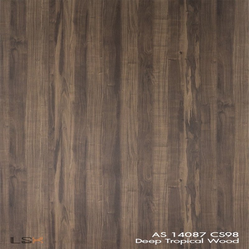 แผ่นลามิเนต สี Deep Tropical Wood ผิวไม้