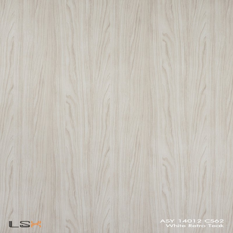 แผ่นลามิเนต สี White Retro Teak ผิวไม้